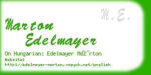 marton edelmayer business card